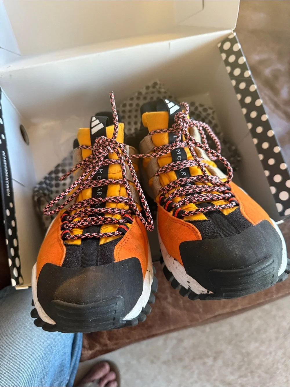 Womens 7.5 Adidas Stella Mccartney x Seeulater Crew Yellow Utility Orange ID1890